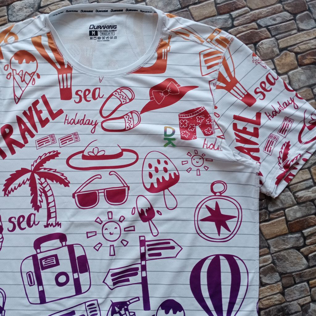 Kaos Jersey running Duraking clip art white tropical preloved original