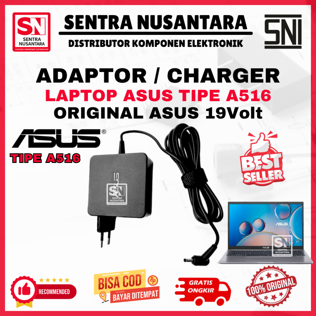 Adaptor Charger Laptop ASUS A516 Series | Adaptor Laptop ASUS A516 Series Kualitas Bagus | Charger A