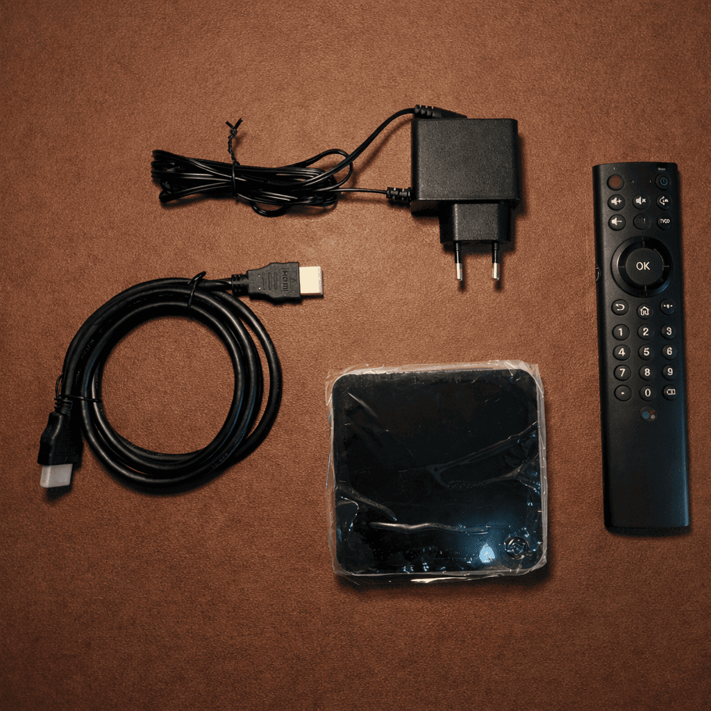 Android tv box hg680fj os 12 siap pake remote voice ORI