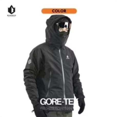 Bogaboo Jacket Goretex 3 Layer Gamma Waterproof Hitam Size XL