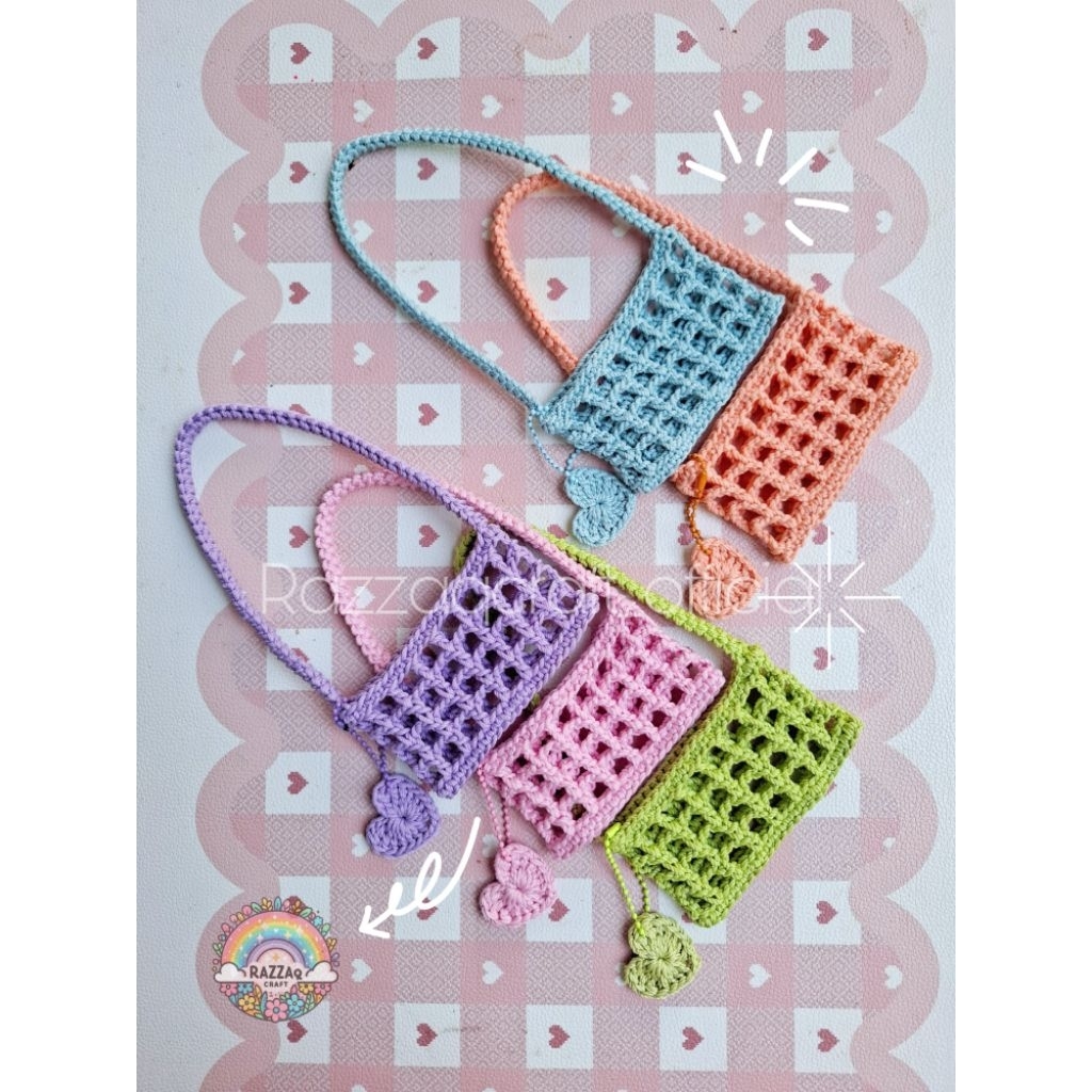Cup Holder Crochet | Cup Holder Rajut | Cup Holder Minuman | Cup Holder Sleeve | Tas Minuman Rajut |