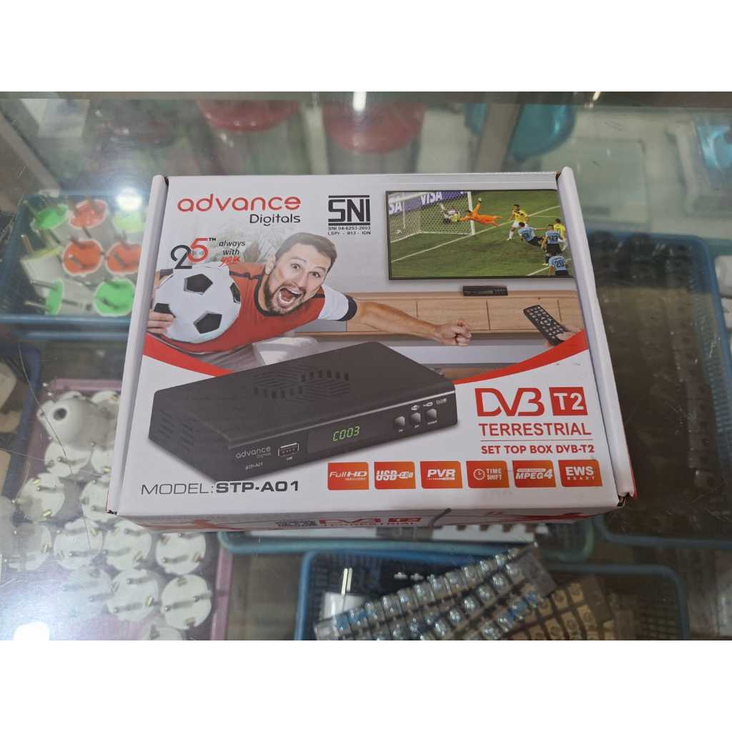 Set Top Box Advance DVB T2 STP-A01 Receiver TV Digital Full HD DVB-T2 Decoder TV Digital Indonesia U