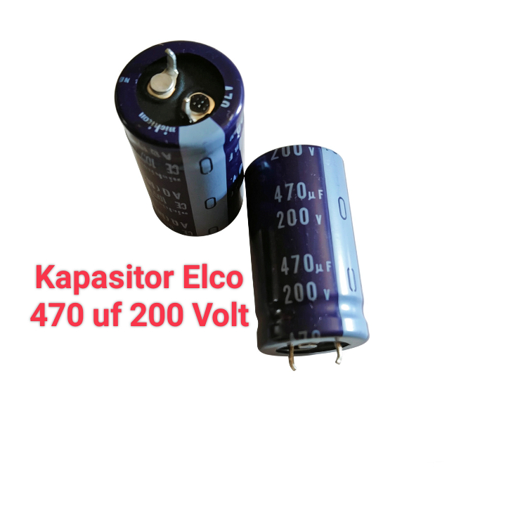 Kapasitor Elko 470 uF 200 Volt Elco Capacitor 470uf 200V 105C Nichicon