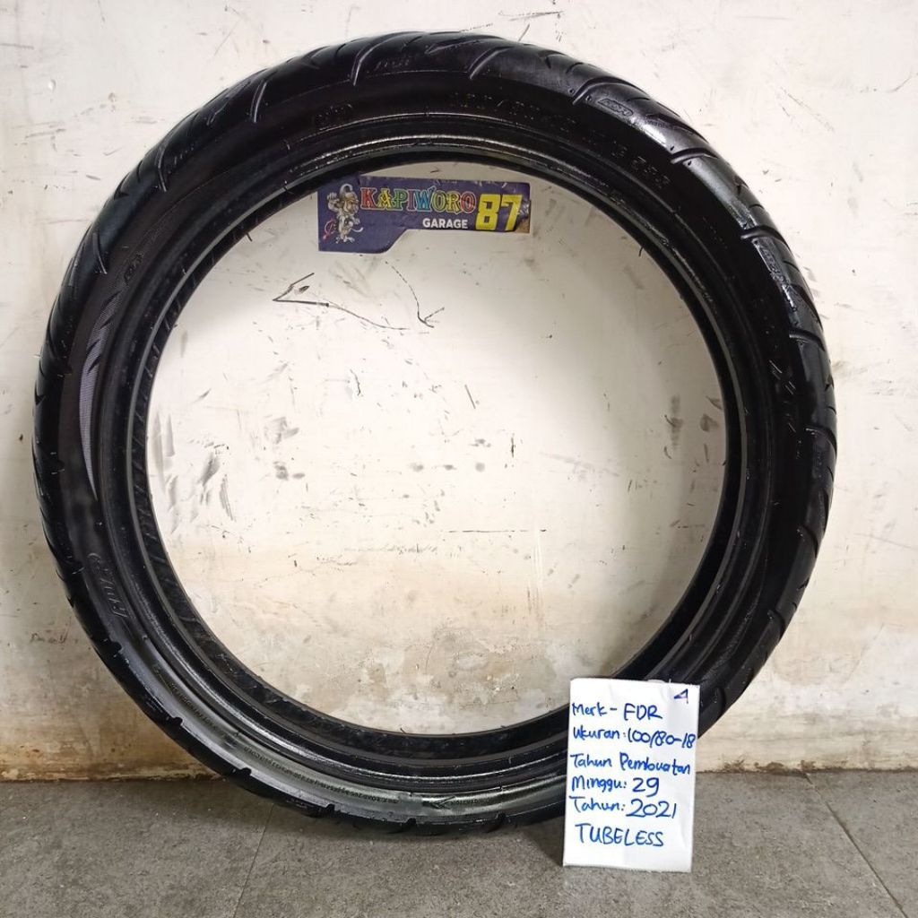 ban bekas,,,FDR... TUBELESS ukuran 100/80-18