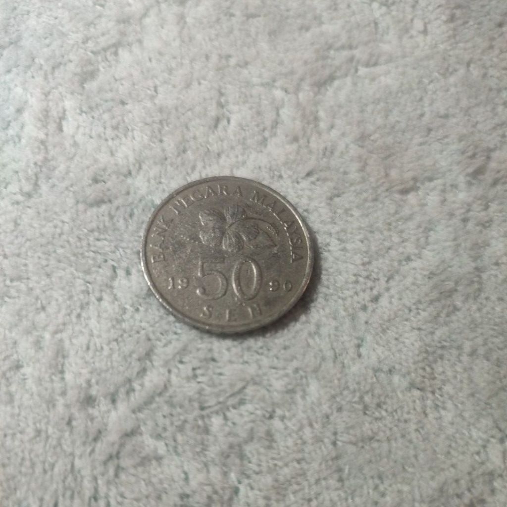 koin kuno 50 sen malaysia 1990