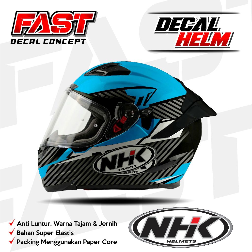Decal stiker helm NHK RX9 Fullface  Motif Abstrak Racing Livery  HELM NHK RX9 Design Sticker Helm An