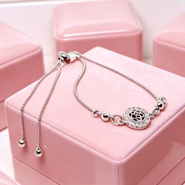 Gelang Tangan Serut Gelang Wanita Silver Bulat Xuping Lapis Emas Putih