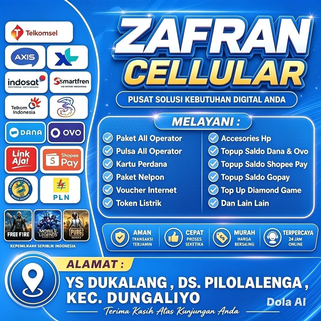 Cetak Spanduk Baner konter pulsa / Service Hp /Loket pembayaran/ PLank Toko custom design