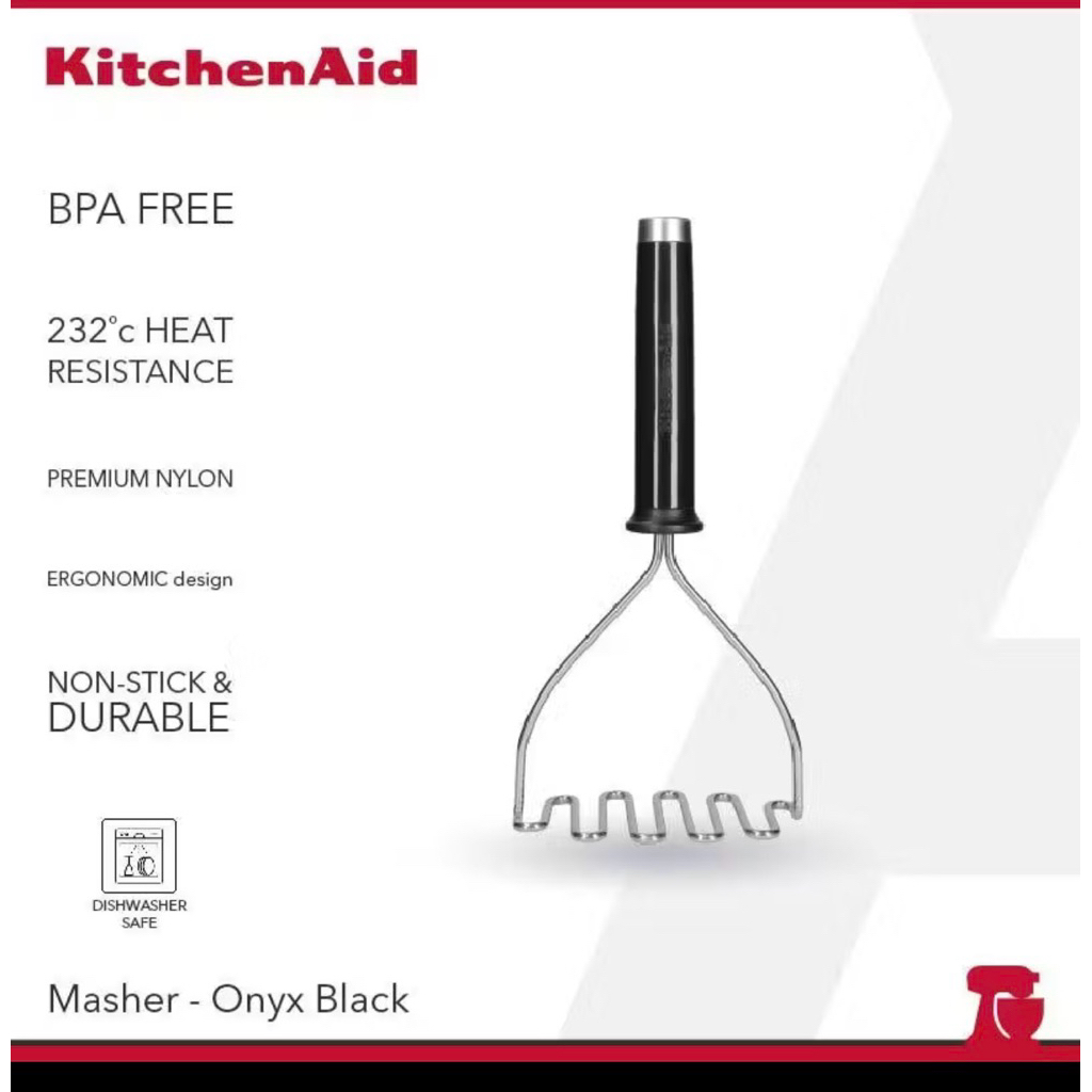 KitchenAid Wire Masher Black - Red KCG008OHOBE kitchenaid masher kitchenaid Mash potato masher kitch