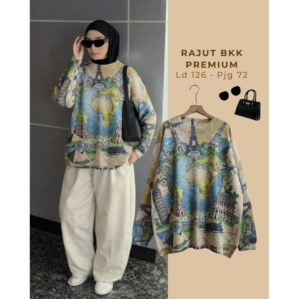 kaos cardigan rajut import/atasan wanita