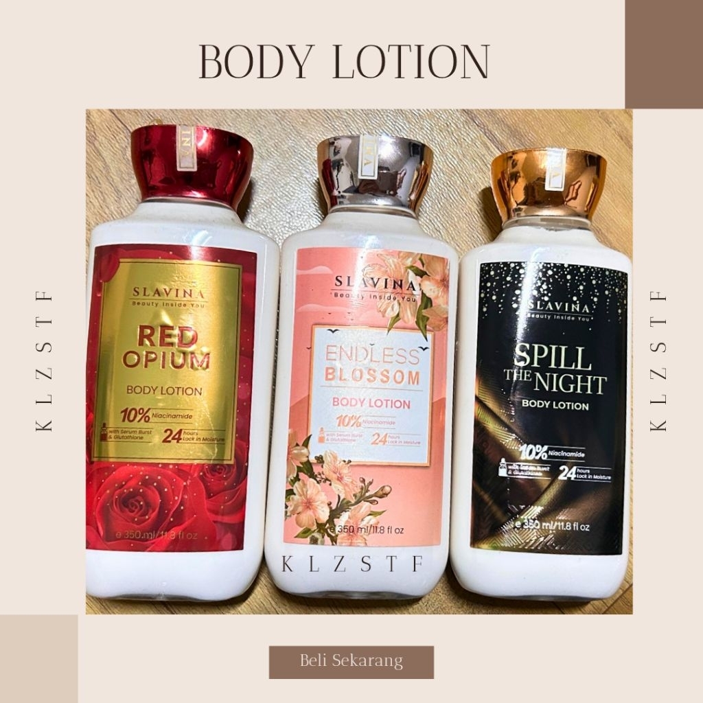 Slavina Body Lotion Parfum - Mencerahkan dan Wangi Tahan Lama