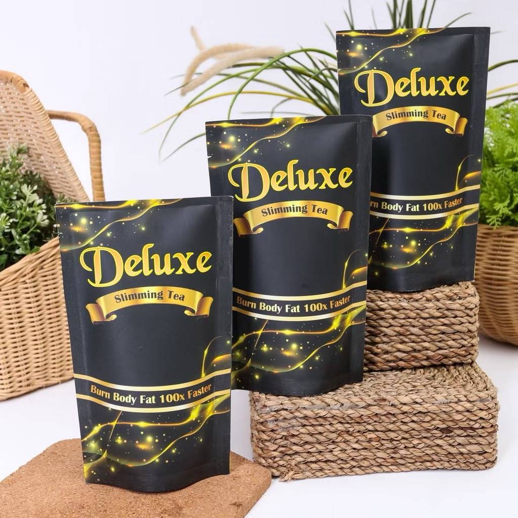 PAKET 3 POUCH Deluxe Slimming Tea Pelangsing Diet Herbal Penurun Berat Badan (Isi 30 tea)
