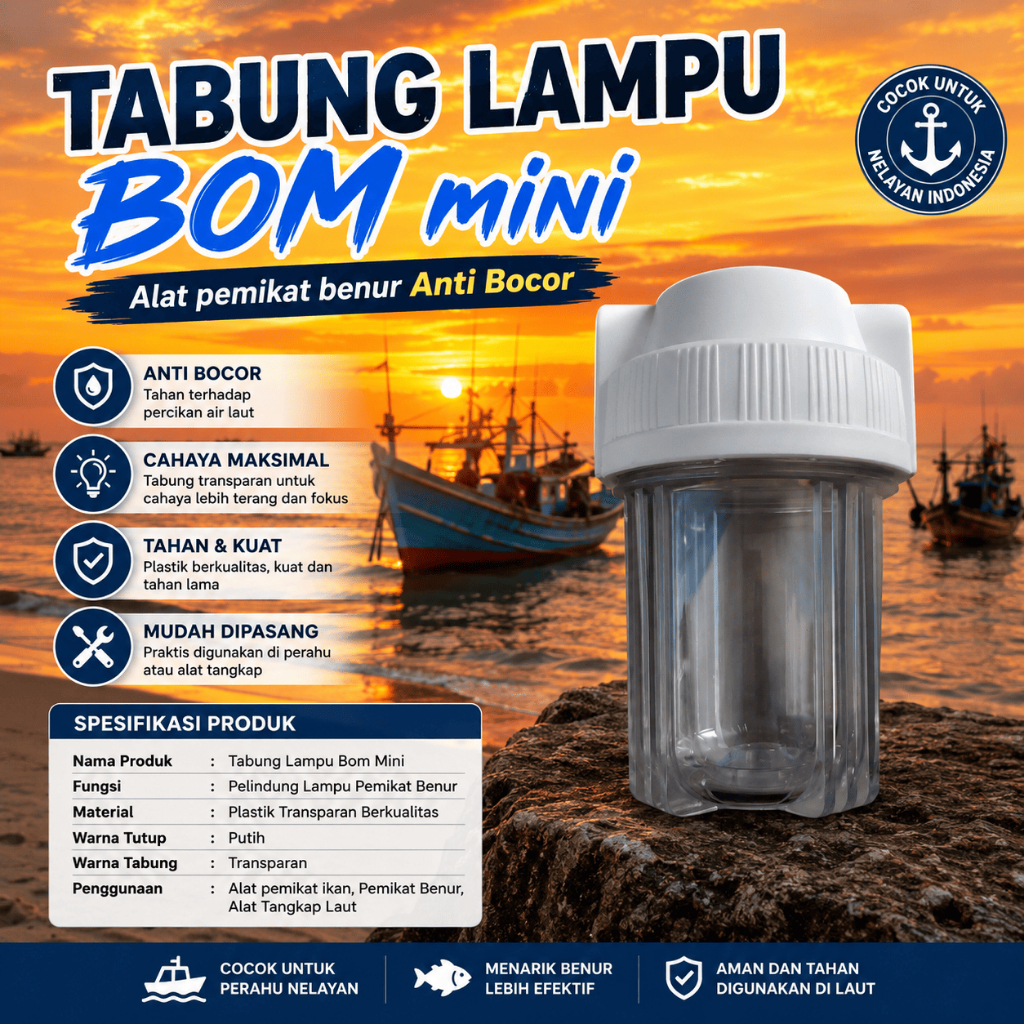 Tabung Kecil / Tabung Filter Air Mini – Bening, Kuat, Cocok Buat Lampu Benur