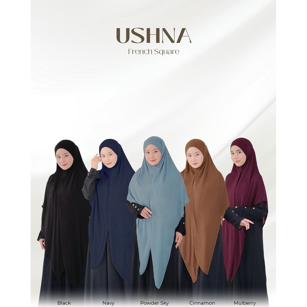 USHANA FRENCH SQUARE - HIJAB FRENCH SQUARE BANDANA TALI by albarizk