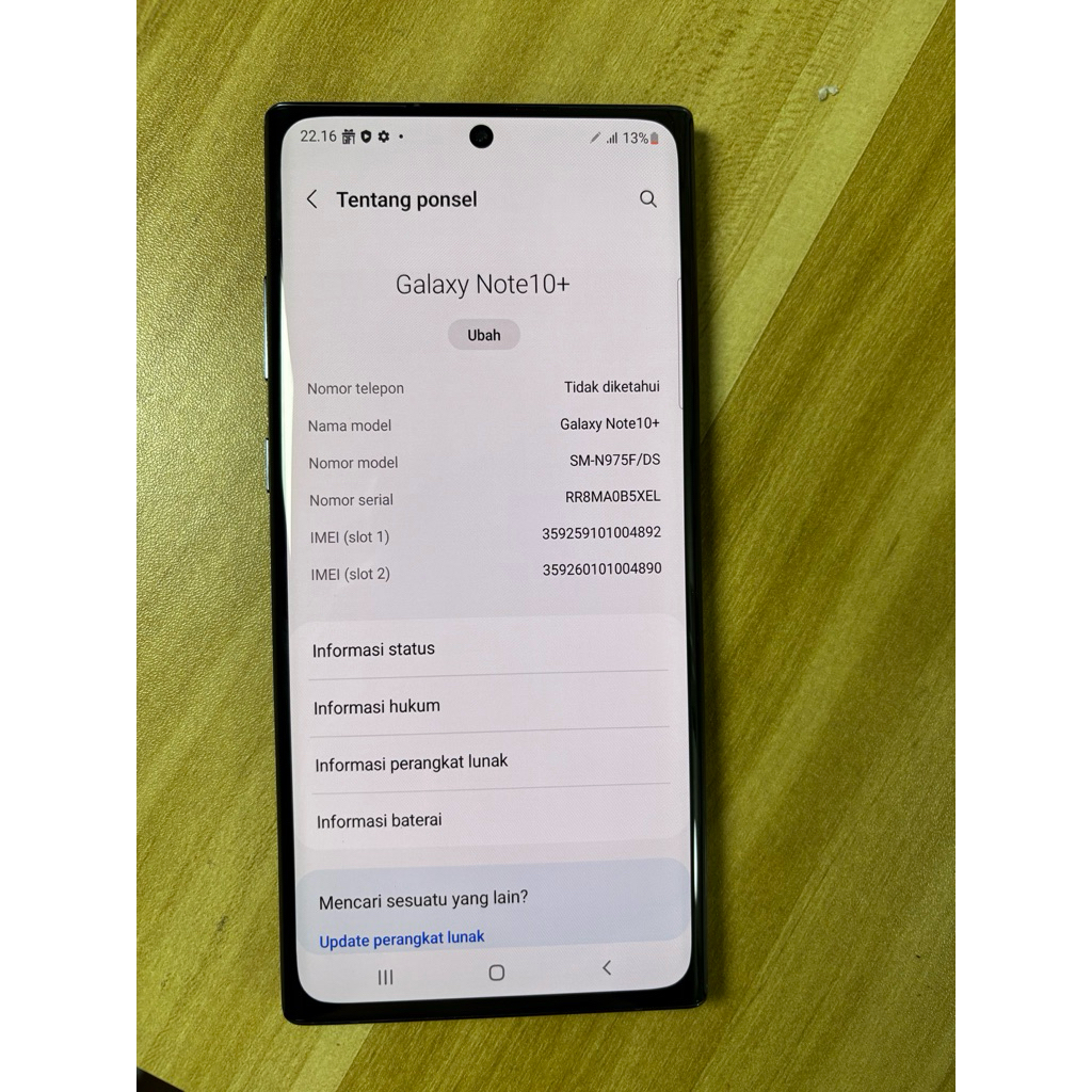 SAMSUNG NOTE 10 PLUS 5G 12/256GB RESMI MINUS BACA DESKRIPSI
