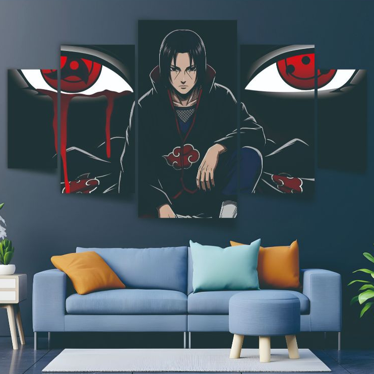 HIASAN DINDING POSTER ANIME Itachi Uchiha  1 set (5pcs)
