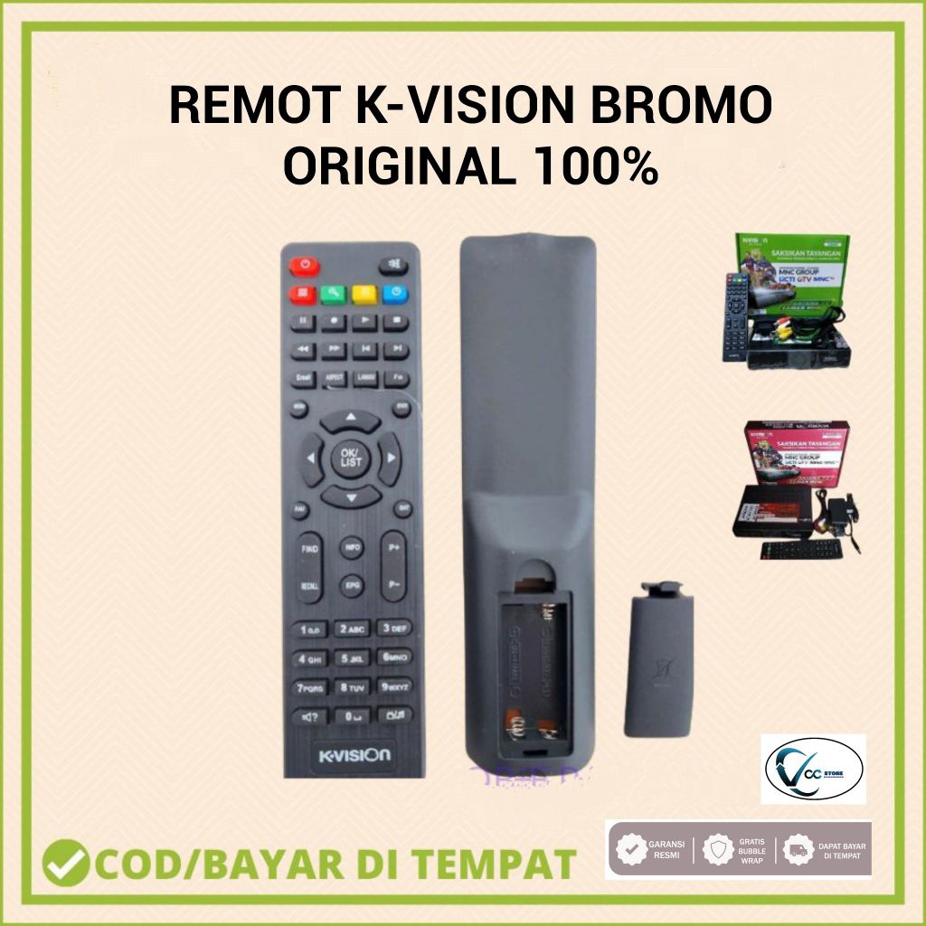 REMOT K-VISION BROMO (Original Bawaan K-Vision)