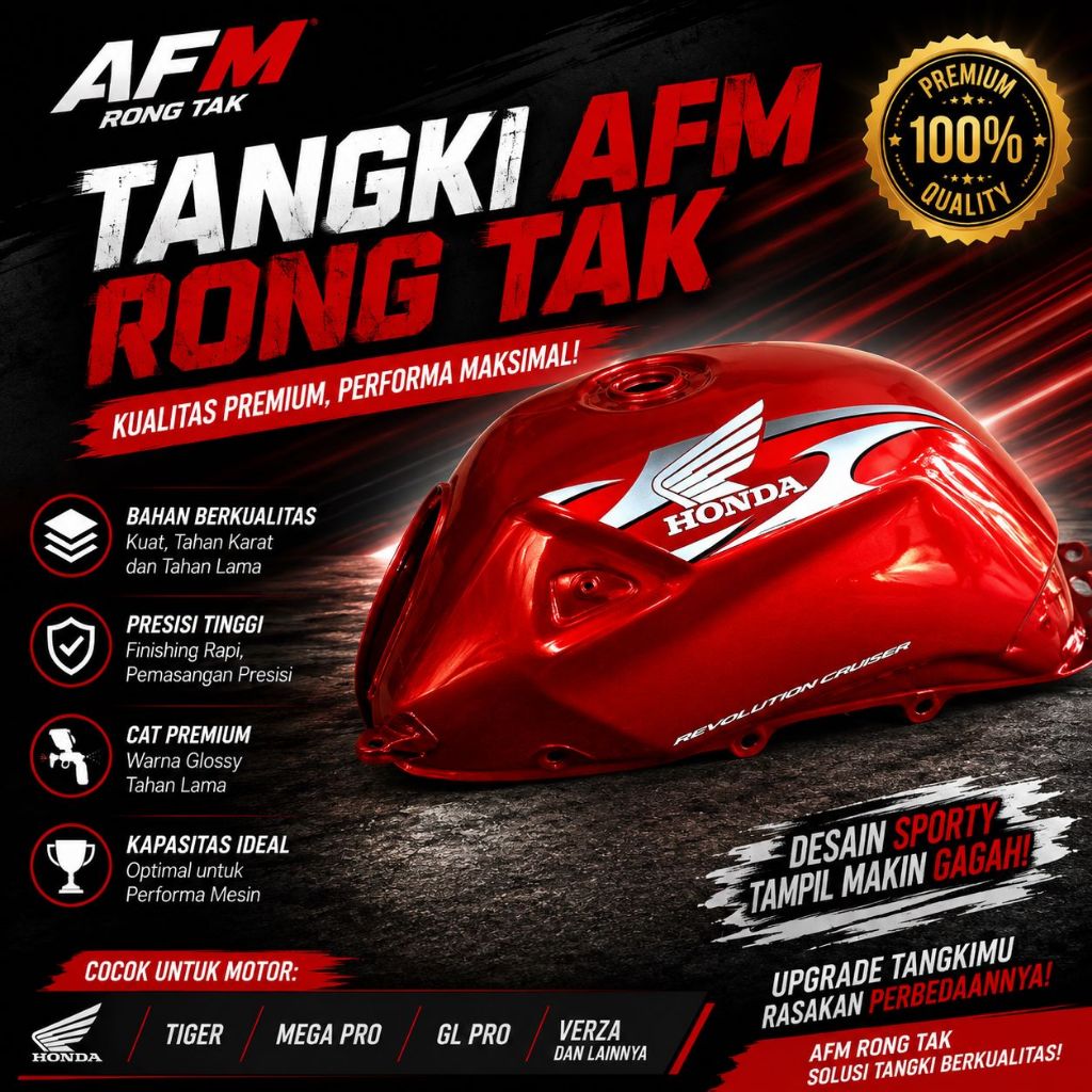 PROMO tangki Tiger Revo tirev merah