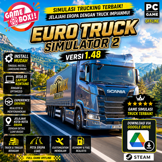 EURO TRUCK SIMULATOR 2 / ETS 2 VERSI 1.48 | 2013 - GAME PC