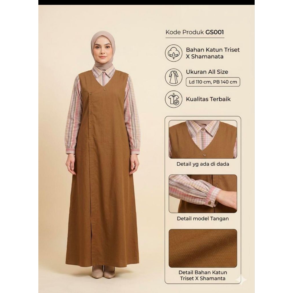 GAMIS KATUN TRISET GAMIS DIMARA GAMIS LEBARAN MURAH ORIGINAL