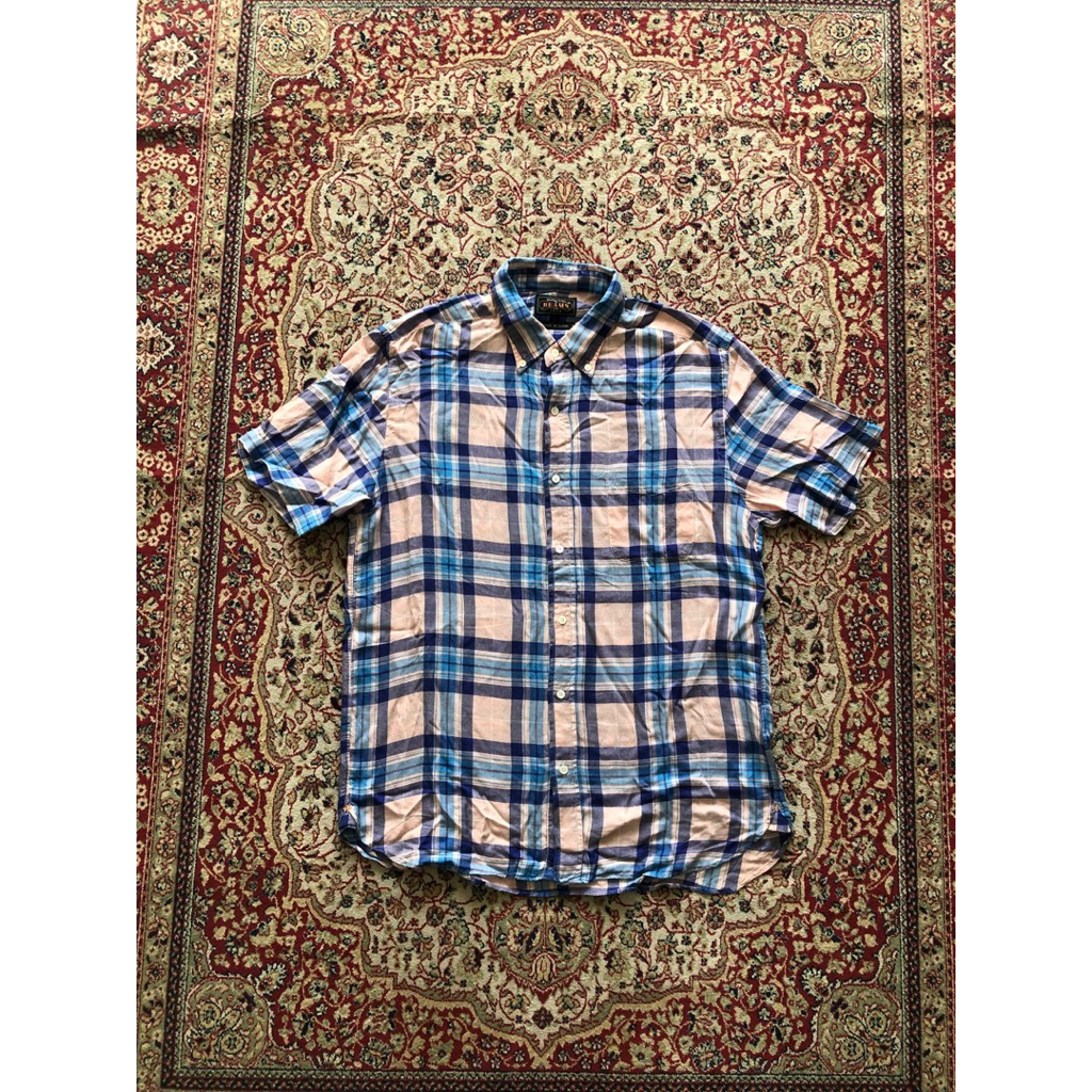 Kemeja Beams+ flannel shirt Vintage Beams Japan apparel Hi437