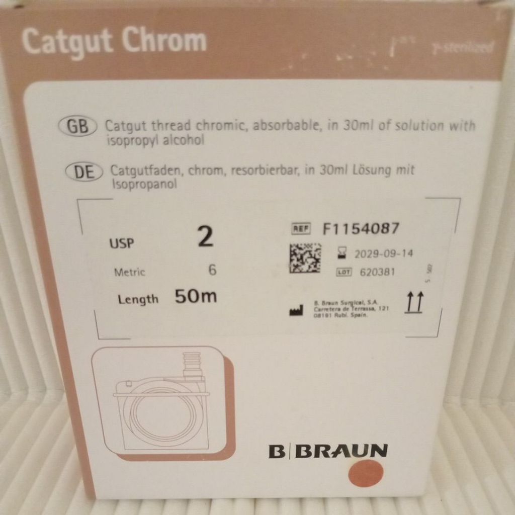 B Braun Catgut Chromic 2/Braun Benang Catgut/Cat Gut chromic 2/Benang Jahit Chromic/Benang chromic