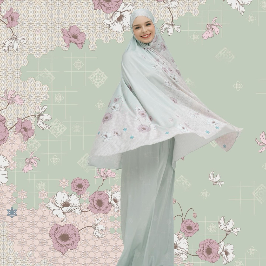 MUKENA MULTICOLOR DEWASA | PRAYER SET TALI WAJAH RENDA BUNGA-BUNGA POLOS | MUKENAH KESEHARIAN PENGAJ