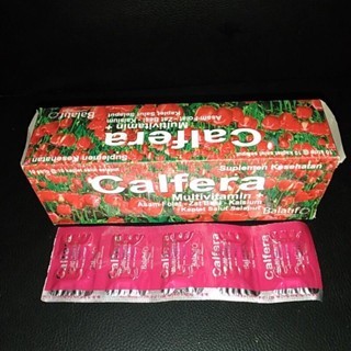 Calfera 3 strip 30 tablet paket hemat murah Vitamin Ibu Hamil Asam Folat