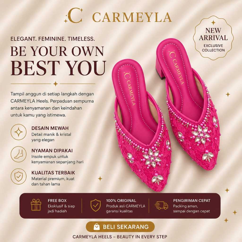 Carmeyla-Wedding Shoes Brukat Payet Premium Heels 3Cm
