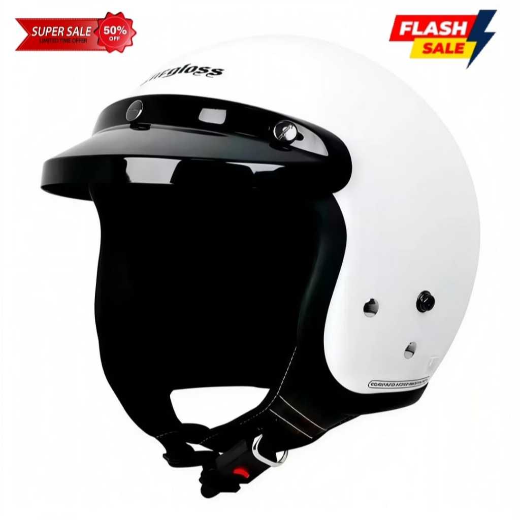 HELM BOGO CARGLOSS DEWASA KACA DATAR,CEMBUNG SNI UNTUK PRIA DAN WANITA DEWASA COD Free Packing