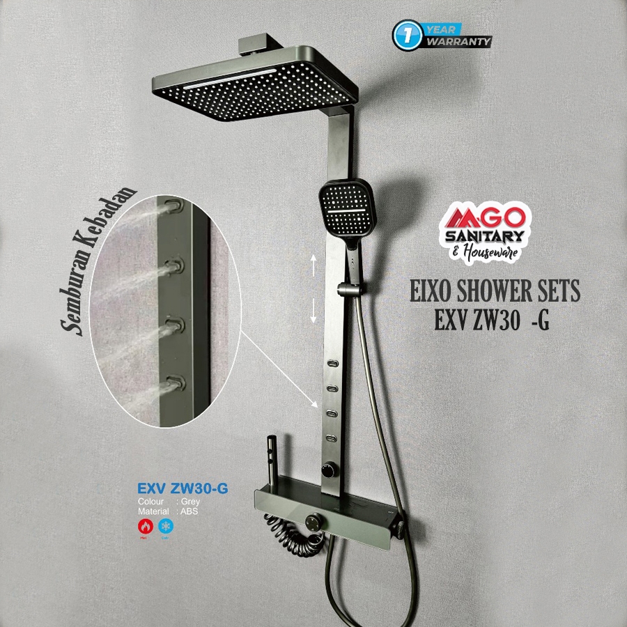 EIXO Shower Set Semprot Badan | Shower Mandi Rain Shower | Semburan Air Kuat & Elegan