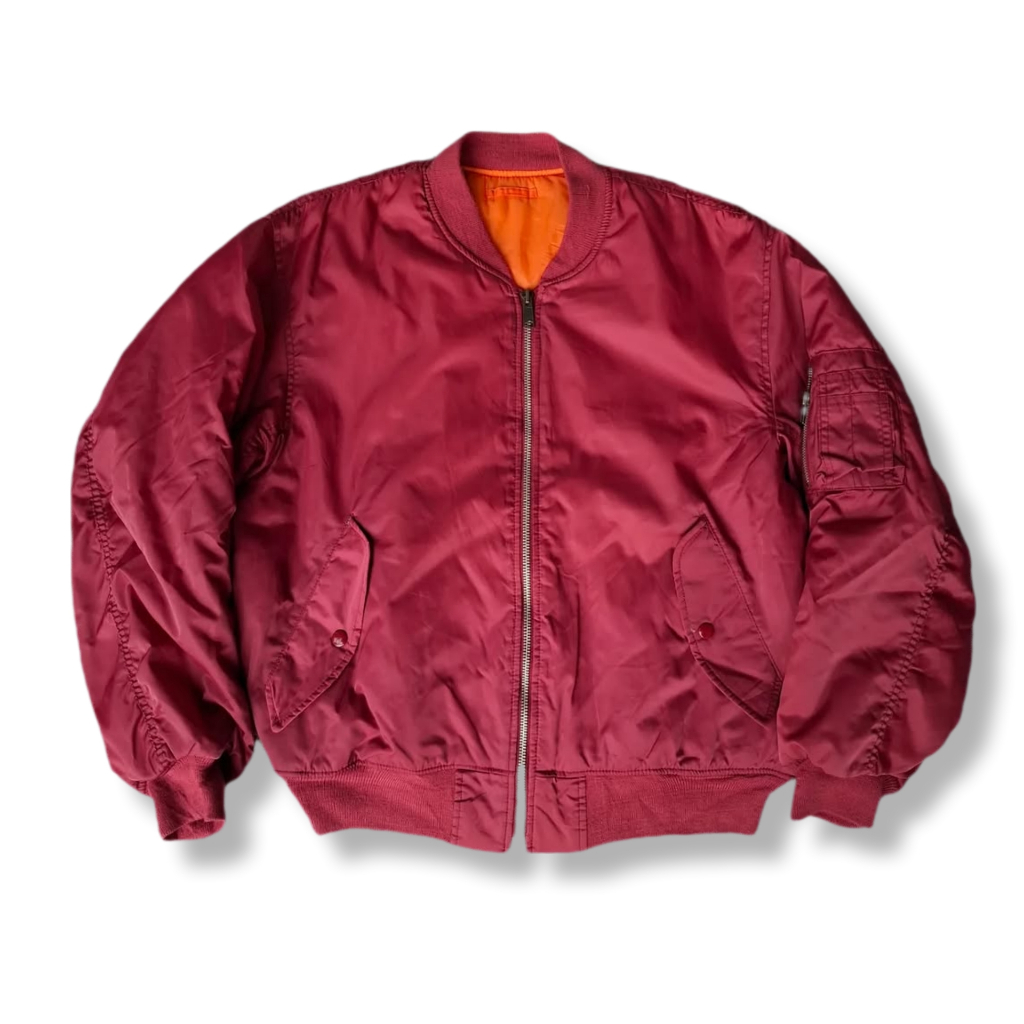 UNIQLO MAROON MA1 BOMBER FLIGHT JACKET | OUTERWEAR | GS