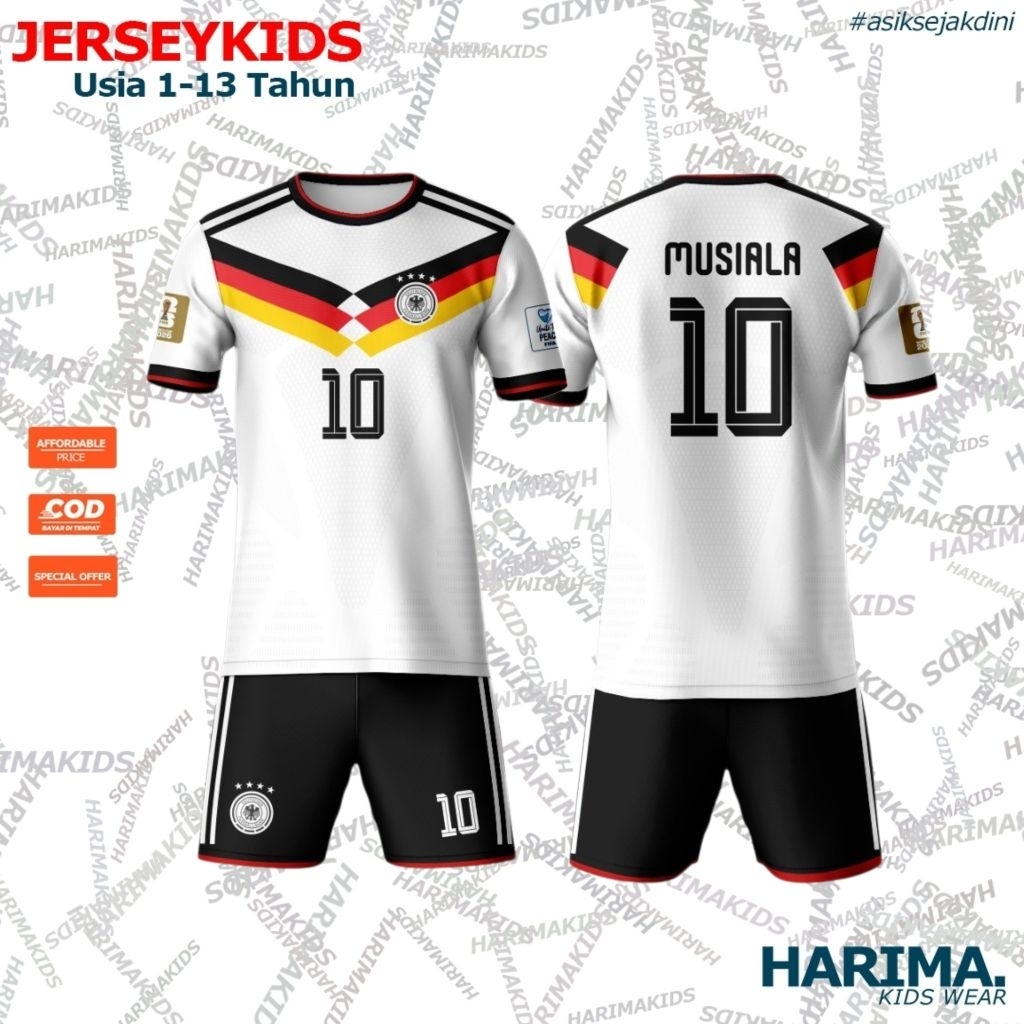 Baju jersey bola anak worldcup JERMAN