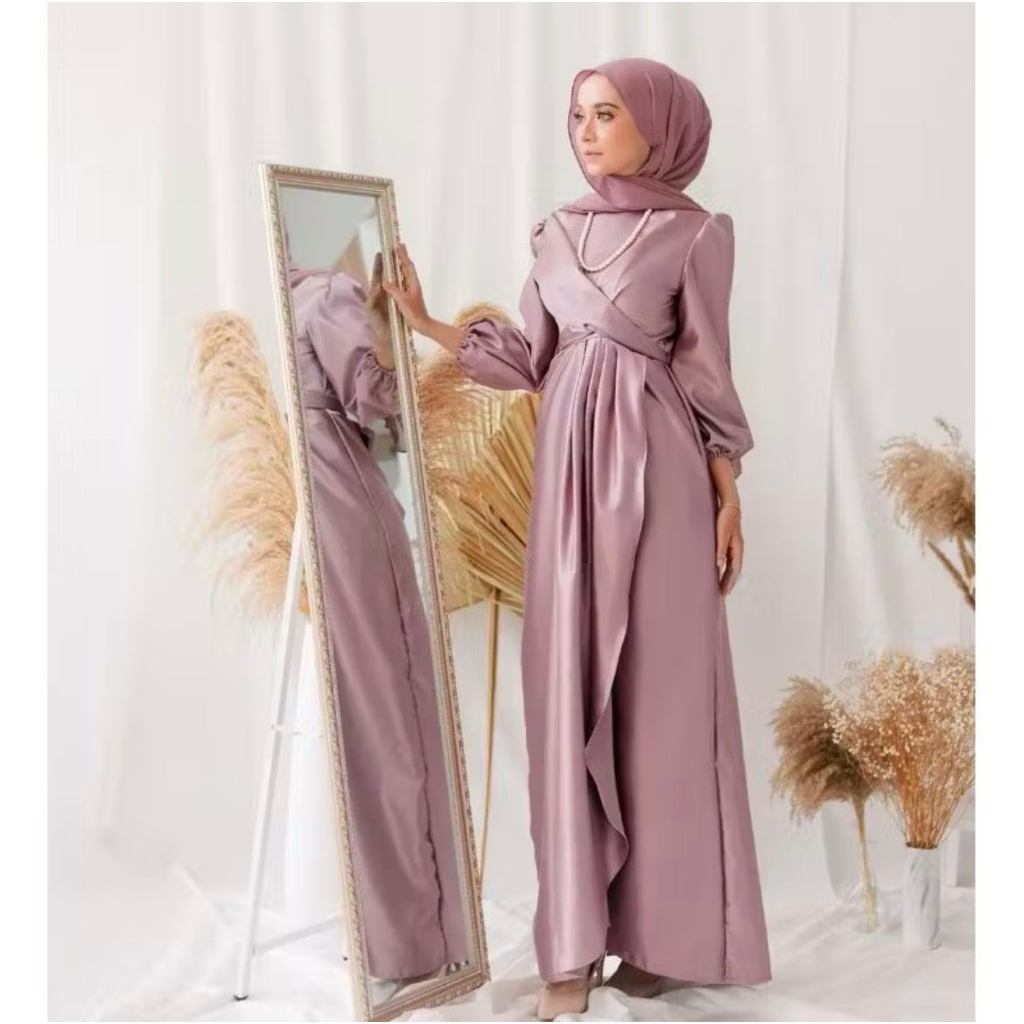 DRESS SATIN PINK