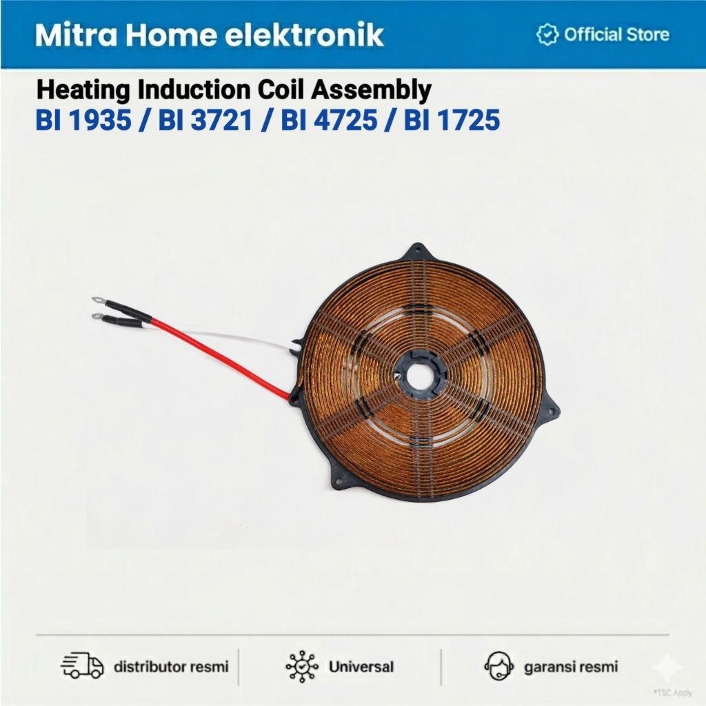 HEATING INDUCTION COIL ASSEMBLY MODENA BI 1935 BI 1725 BI 0721 L BI 3721 EBBK BI 4725 EBBK