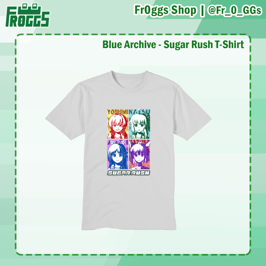 Kaos T-Shirt Blue Archive - After School Sweets Club (Sugar Rush Band)