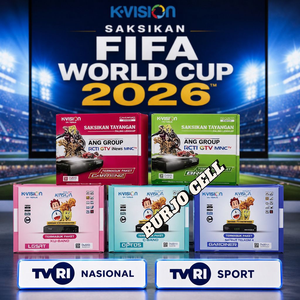 Paket Cling World cup K vision  Receiver TV Lokal MNC Group Bonus BEIN
