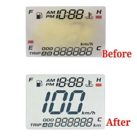 Polarizer LCD Speedometer CB150R Old Negative Display [ Solusi Sunburn ]