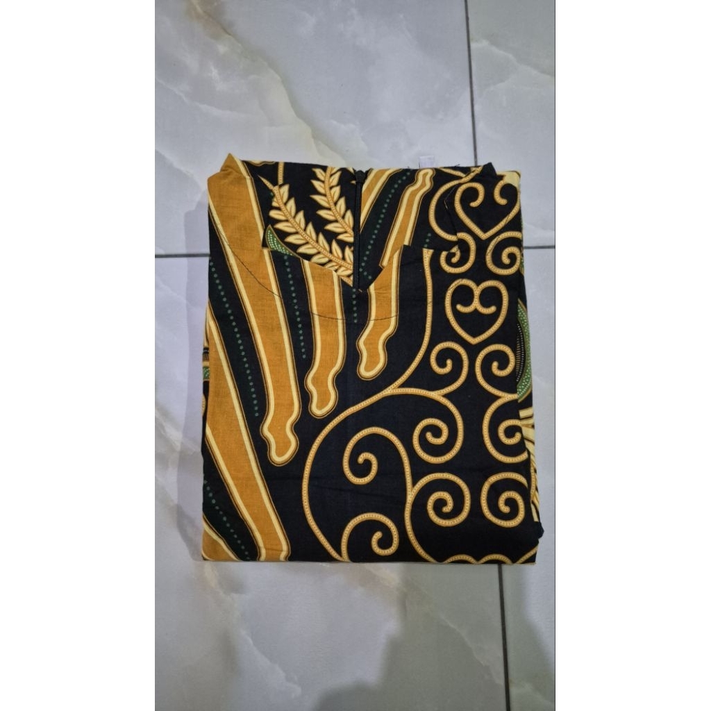 Tunik batik kuning hitam [Preloved]