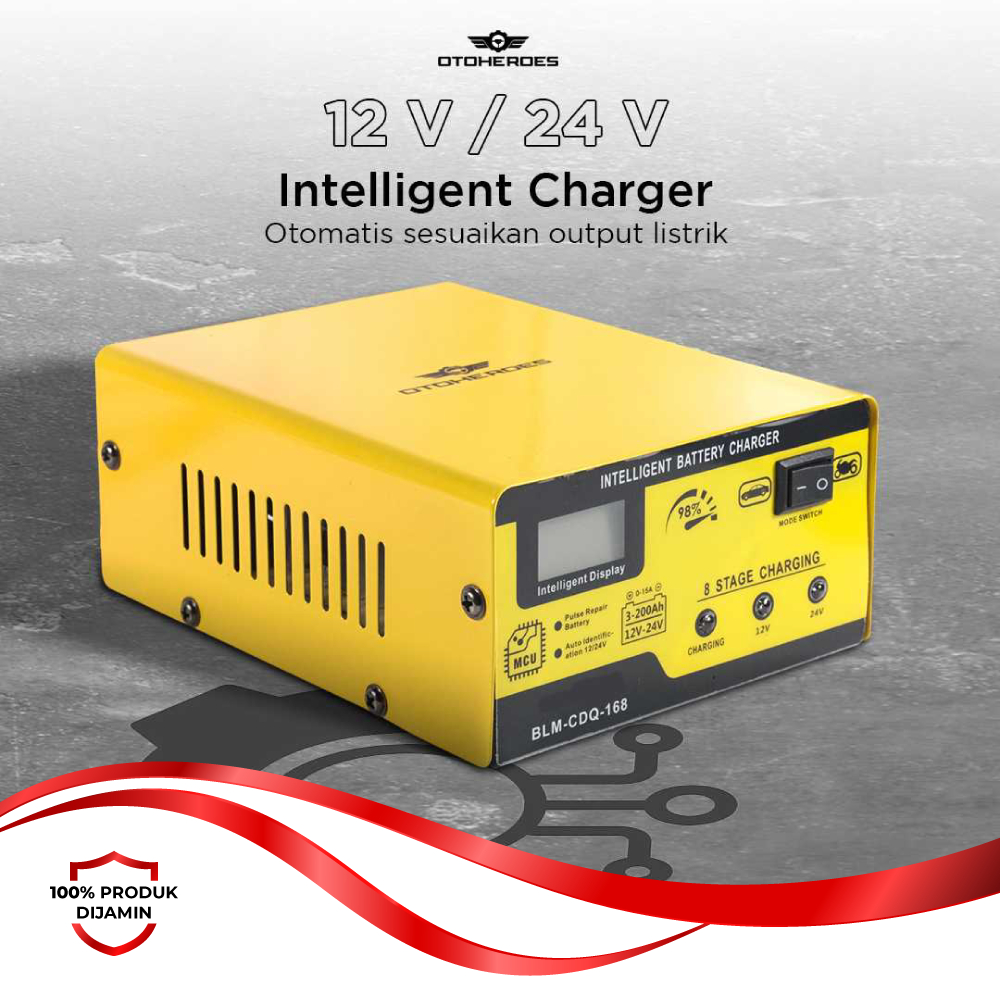 Charger Aki Mobil Motor 12V/24V 15A OTOHEROES - BLM-CDQ-168