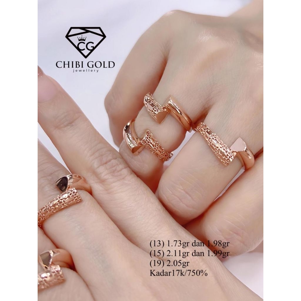 CHIBI GOLD - Cincin Krancang emas 750 kadar 17K - chibi gold gold