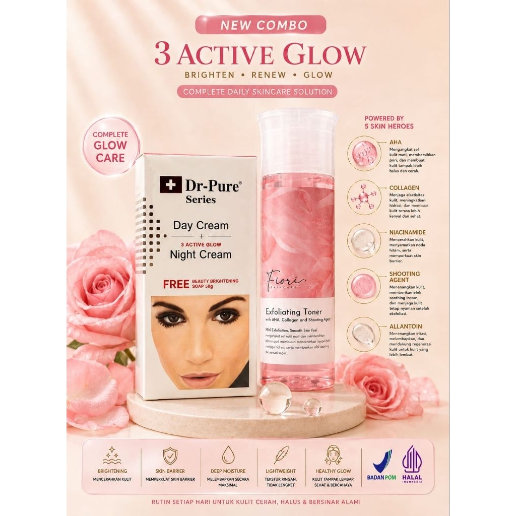 Drpure AB Set with Fiori Toner Exfoliating