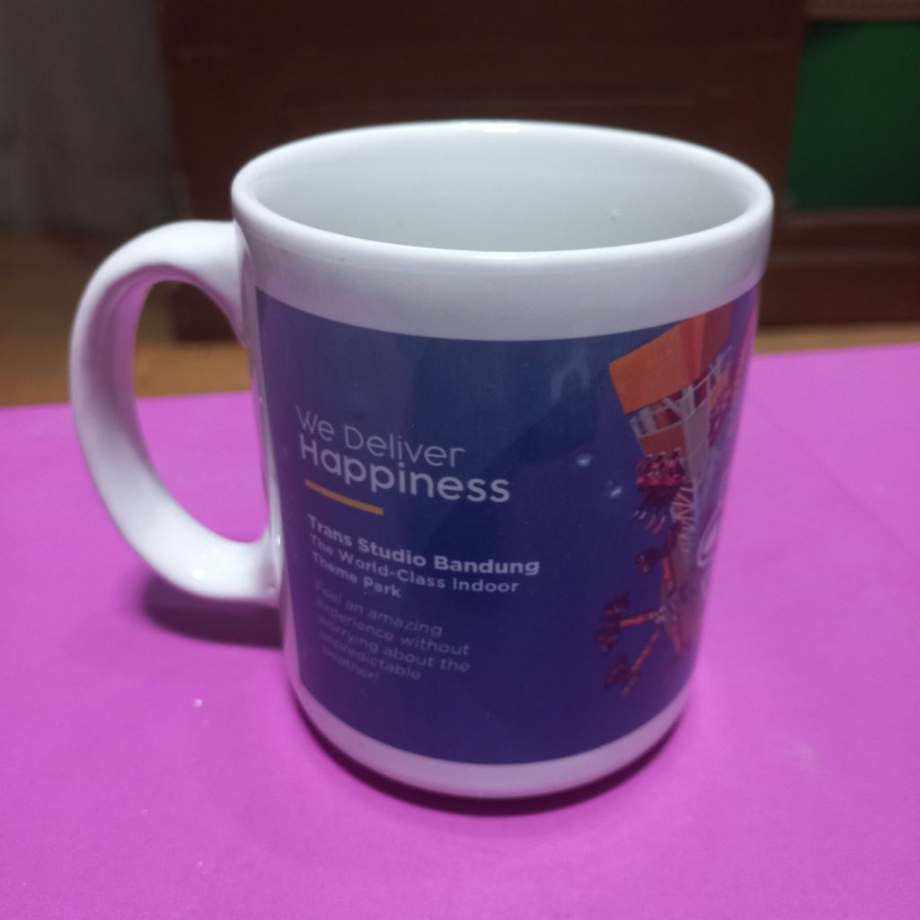 MUG GELAS MERCHANDISE EKSKLUSIF TRANS STUDIO BANDUNG 350 ML - Koleksi Eksklusif Trans Studio Bandung