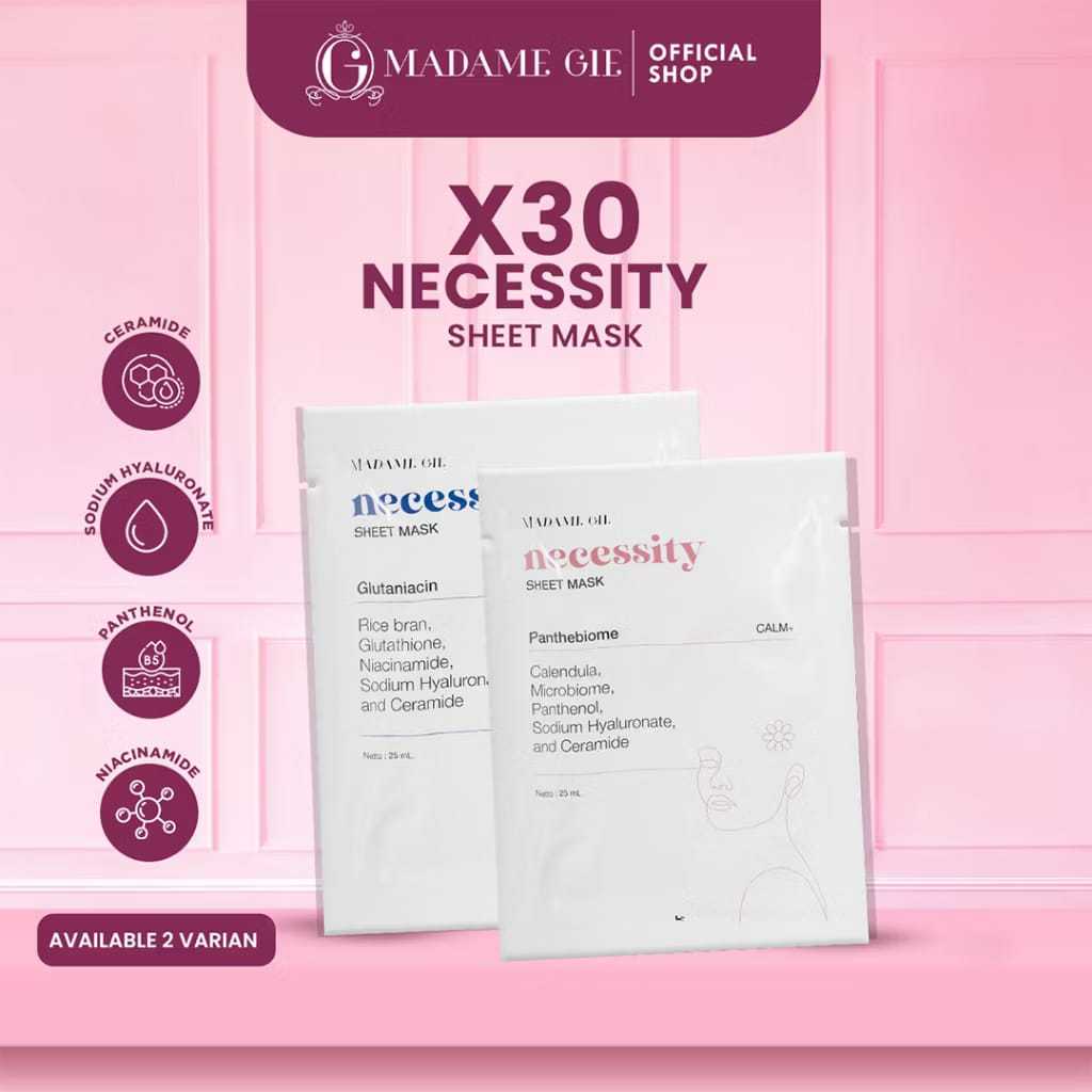 [25ml] Madame Gie Necessity Sheet Mask | Masker Wajah | DJ
