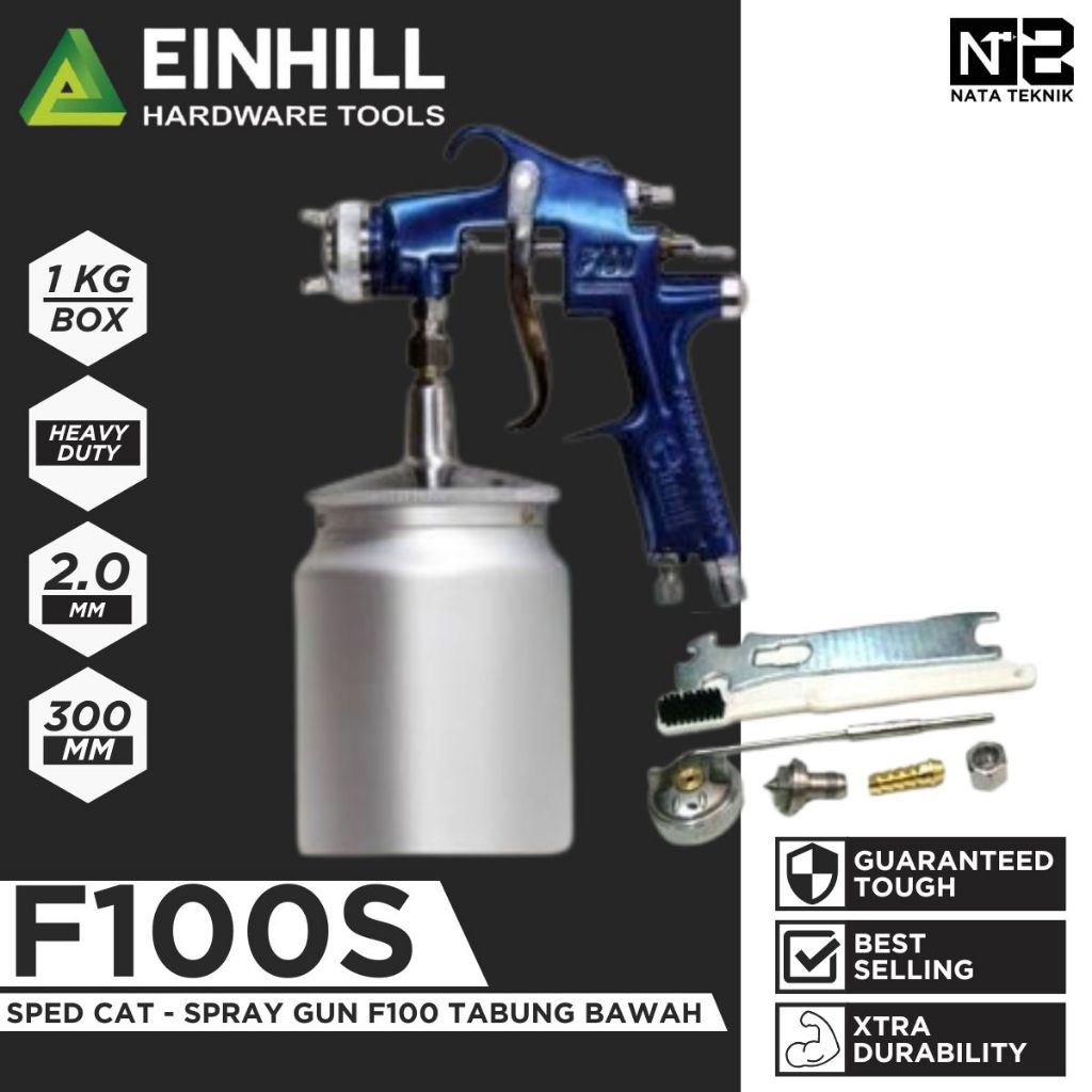EINHILL F100S 1.6mm F 100 Suction Spray Gun - Semprotan Cat Tabung Bawah EINHILL F-100S Sped Cat F10