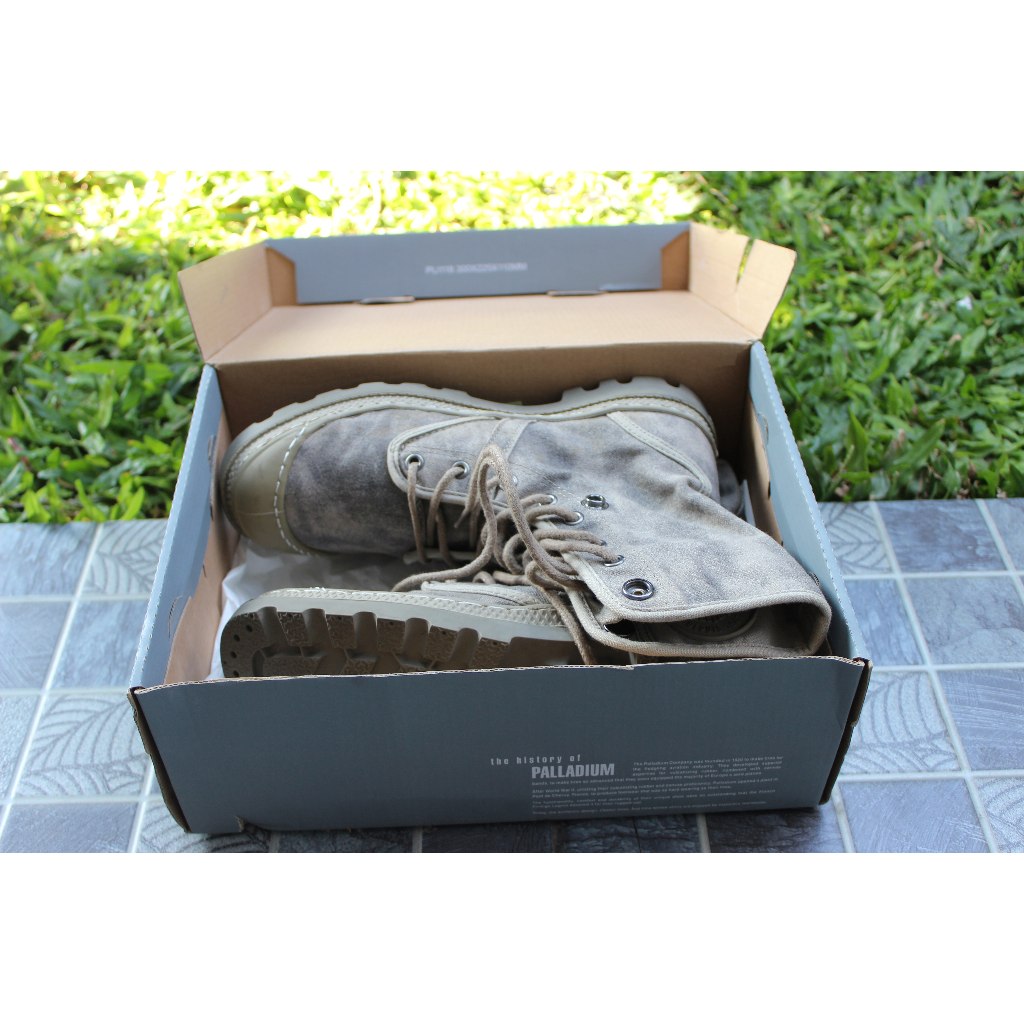 PALLADIUM Pampa Hi Grey Vintage – Full Set Box