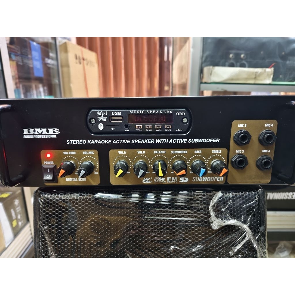 amplifier masjid dan karaoke bluetooth 4mic