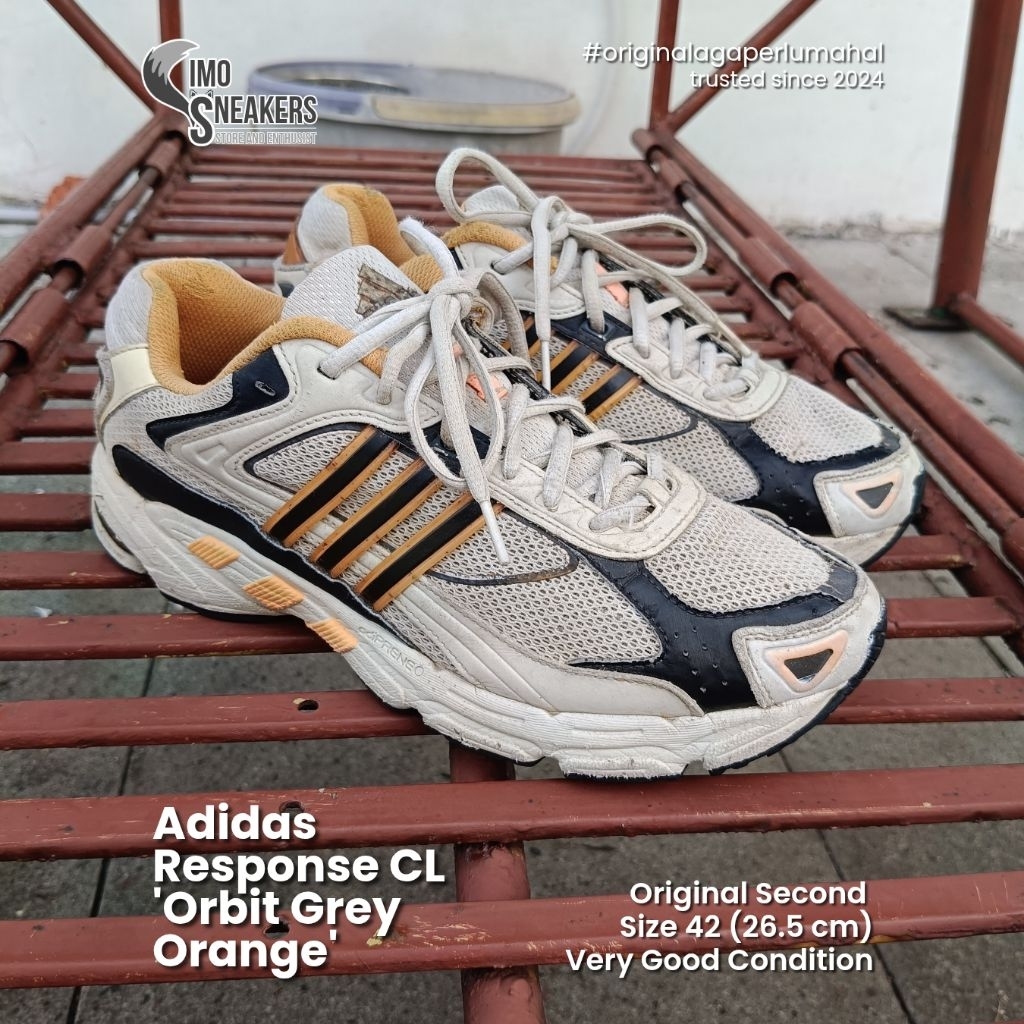 Adidas Response CL Putih Hitam Orange Sepatu Sneakers Original