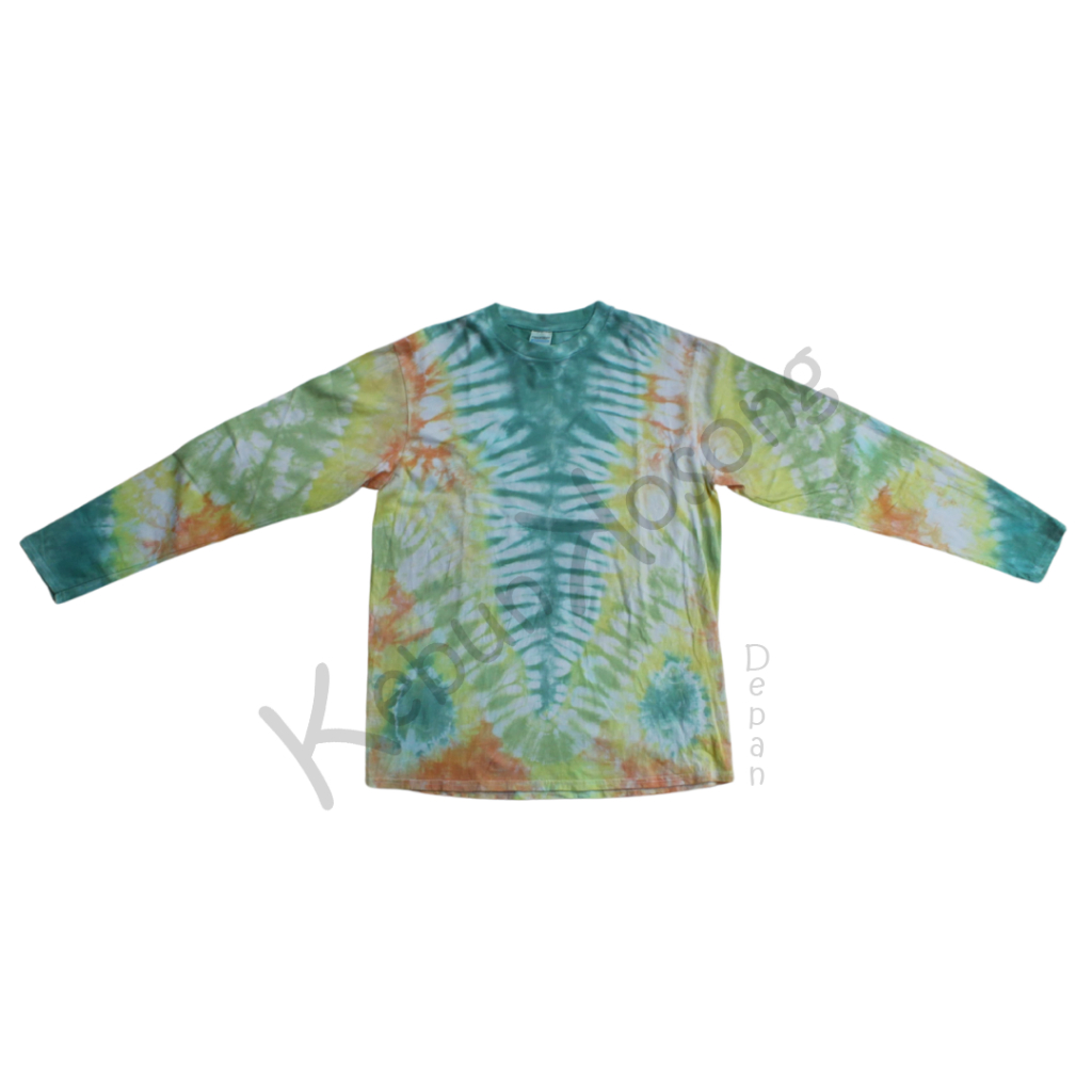 Baju Kaos Tie Dye Lengan Panjang (NSA) Premium Cotton Size M