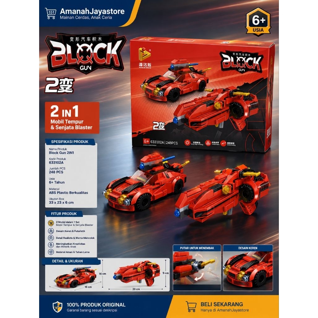 Panlos 2 in 1 car toy
